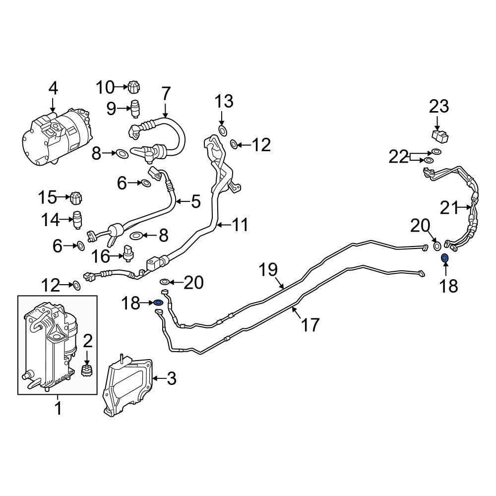 BMW OE 64539284020 - A/C Refrigerant Line O-Ring