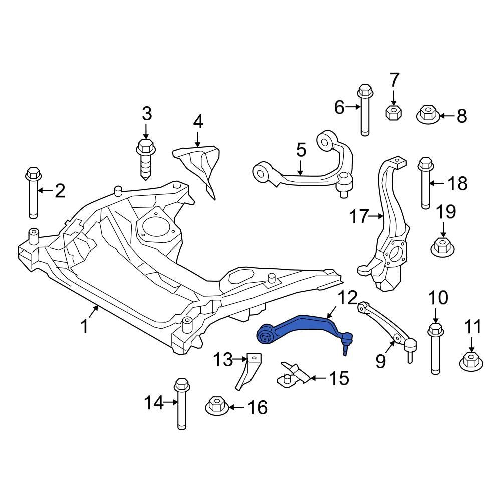 BMW OE 31106861162 Front Right Lateral Arm and Ball Joint Assembly