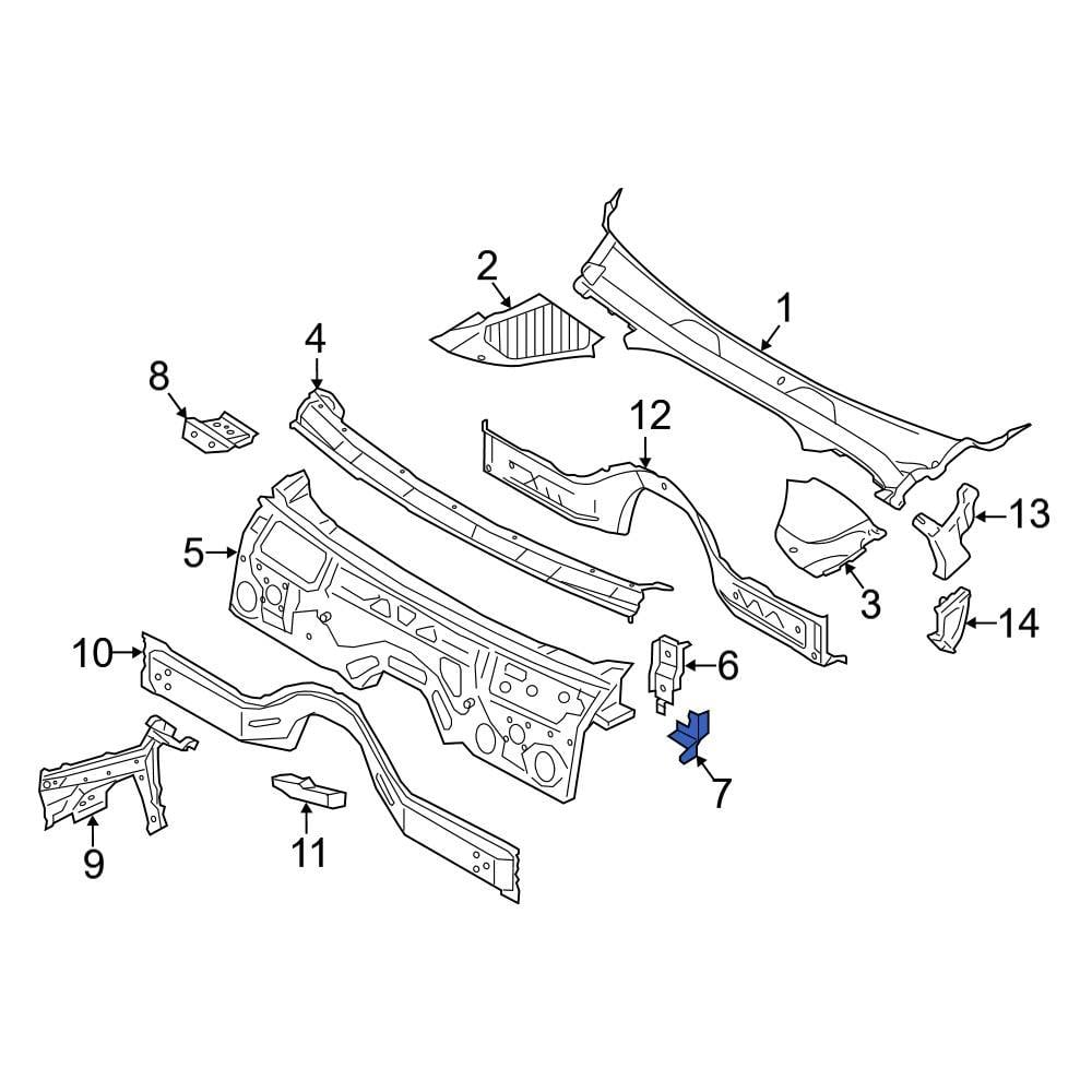 BMW OE 41007446673 - Left Dashboard Panel Brace