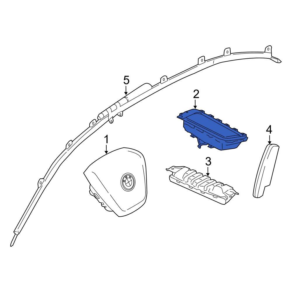 BMW OE 72129297728 Upper Instrument Panel Air Bag