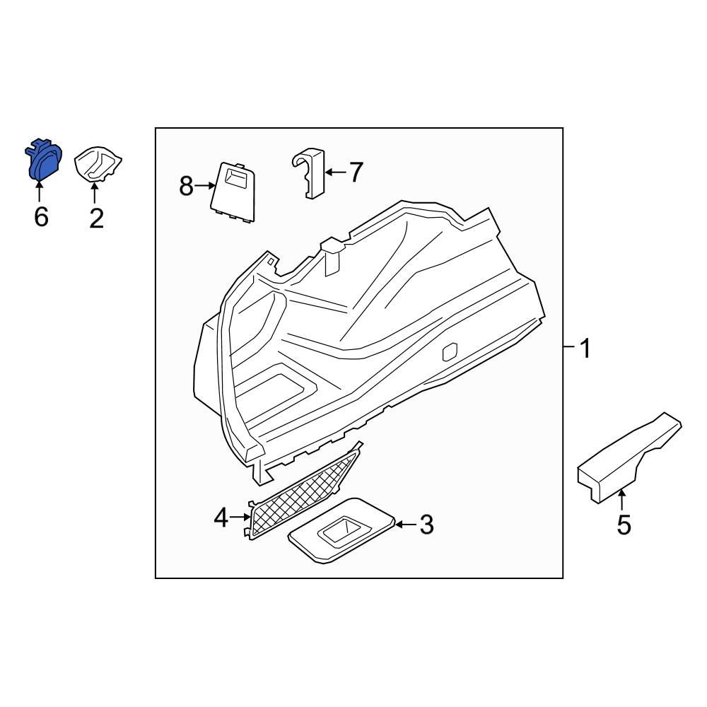 BMW OE 51477438824 Rear Left Tie Down Hook