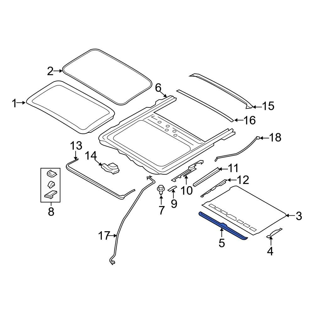 BMW OE 54107309637 Sunroof Handle