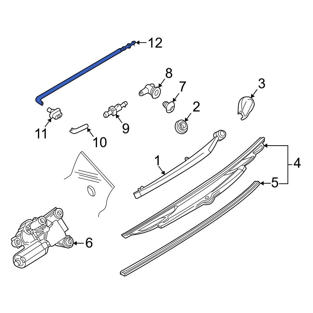 BMW OE 61688252747 Front Windshield Washer Hose Connector