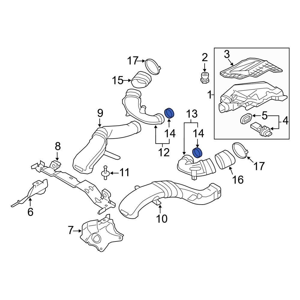 BMW OE 13718655216 Engine Air Intake Hose Seal