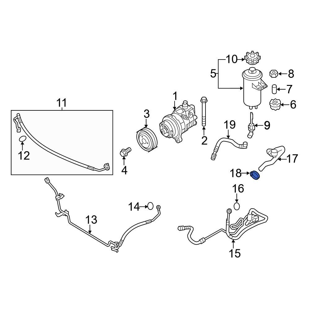BMW OE 64218367179 Power Steering Hose Clamp