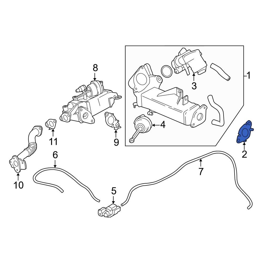 BMW OE 11618571005 Exhaust Gas Recirculation (EGR) Cooler Gasket