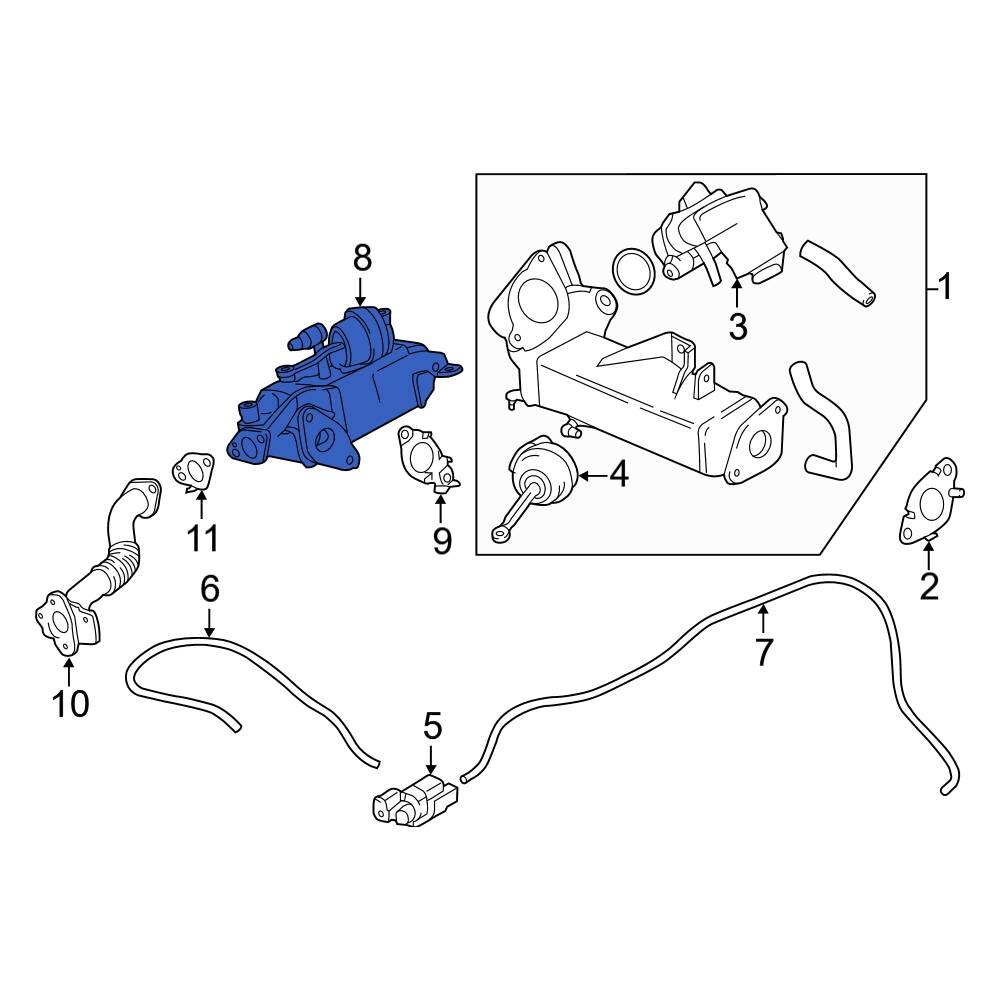 BMW OE 11718513693 Exhaust Gas Recirculation (EGR) Cooler