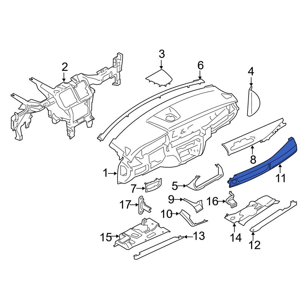 BMW OE 51459270468 Instrument Panel Trim Panel