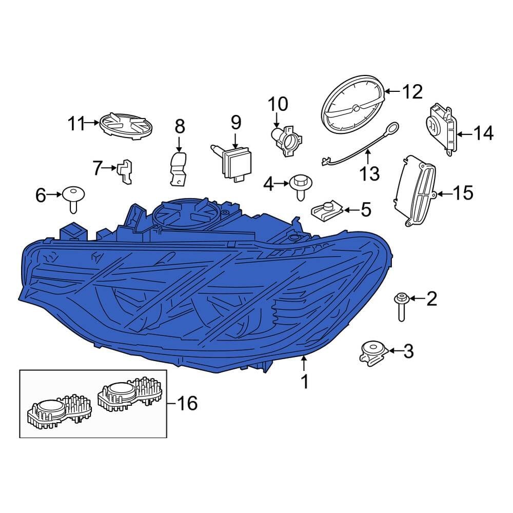 BMW OE 63117377853 - Front Left Headlight