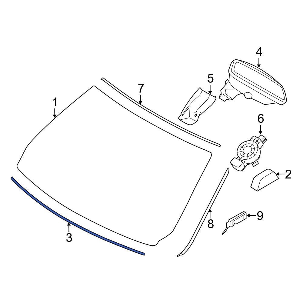 BMW OE 51487325890 Rear Cowl Seal