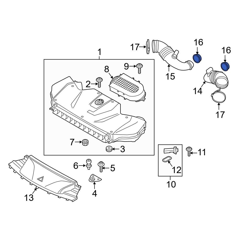 BMW OE 13718655216 Engine Air Intake Hose Seal