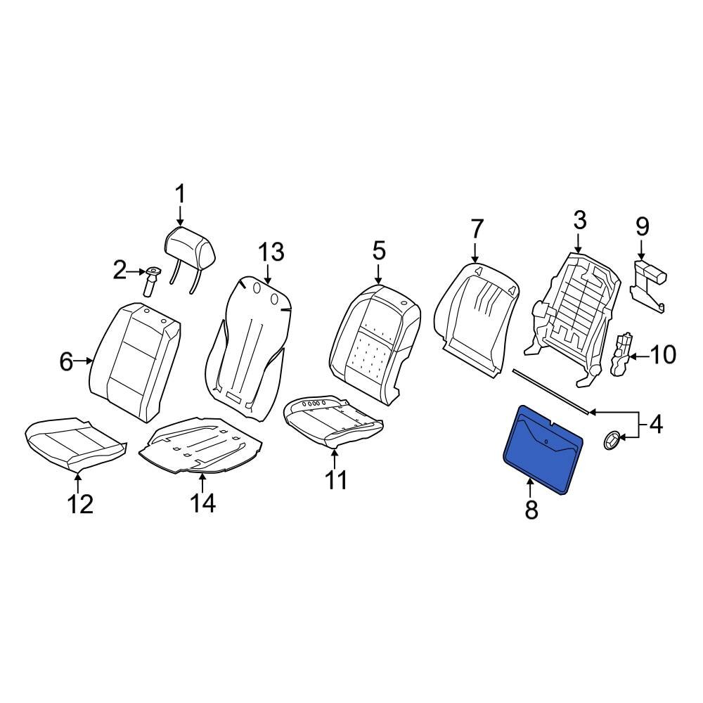 BMW OE 52107313641 Front Seat Lumbar Support Cushion