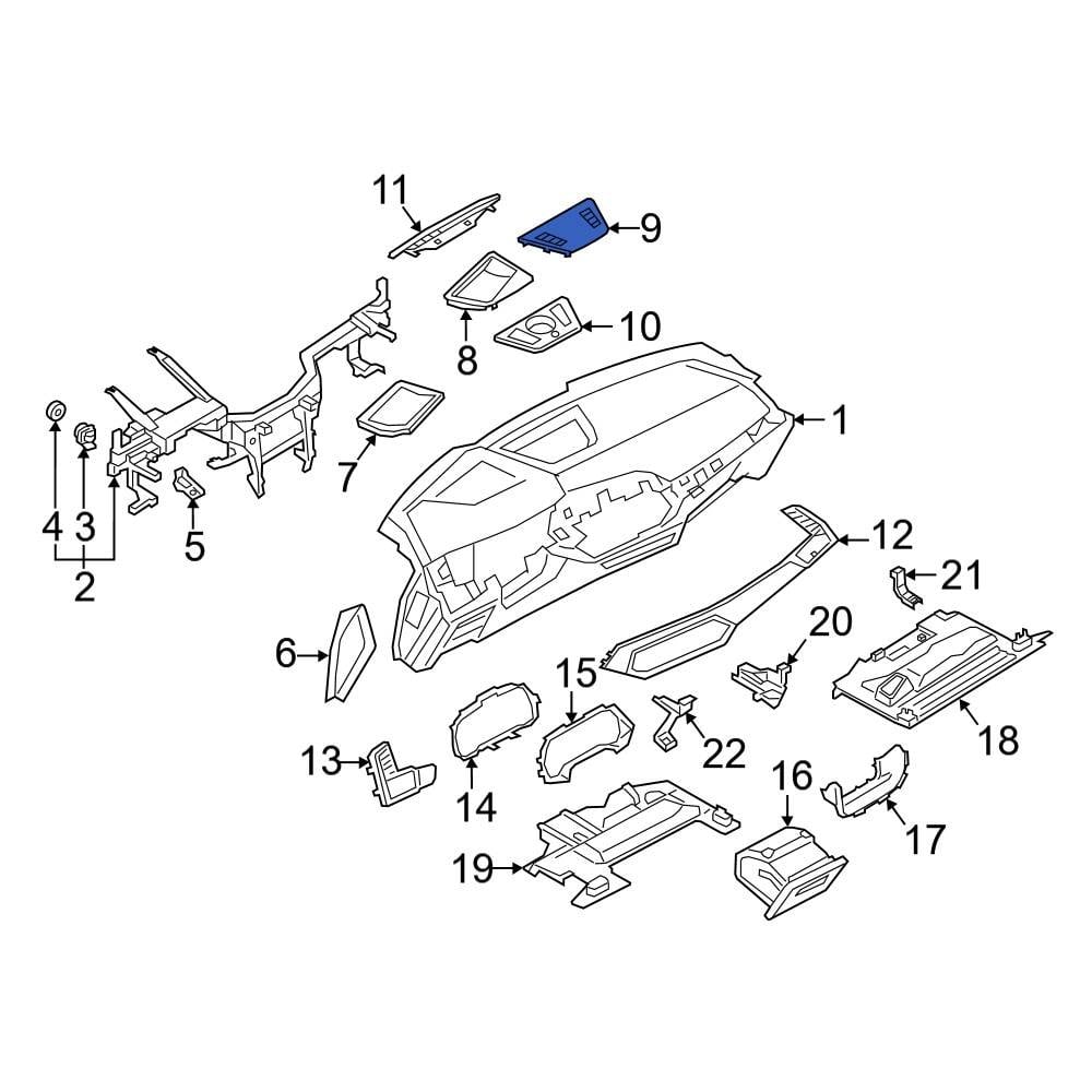 BMW OE 51459399315 - Front Speaker Cover