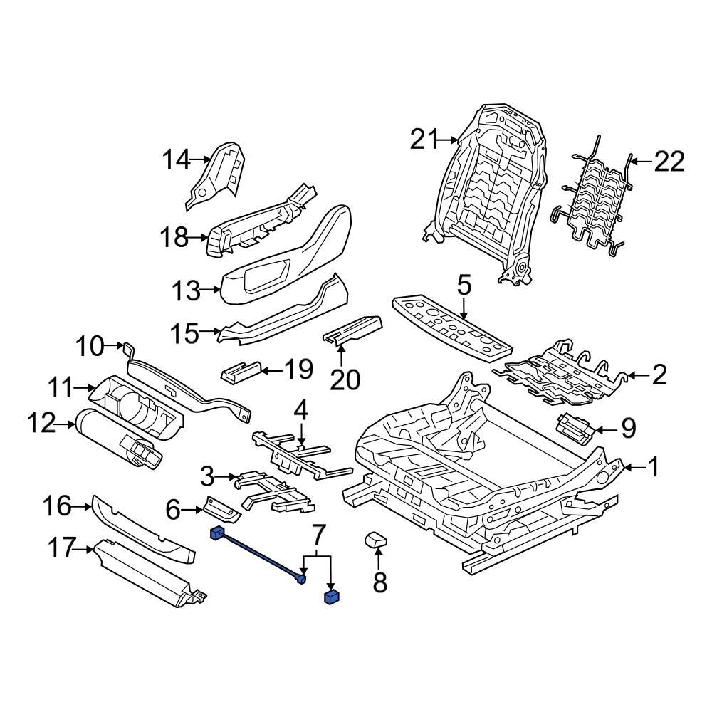 BMW OE 52107314203 Front Power Seat Motor Drive Shaft