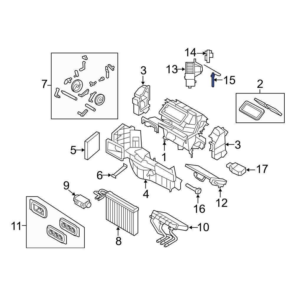 BMW OE 64116968175 Cabin Air Temperature Sensor