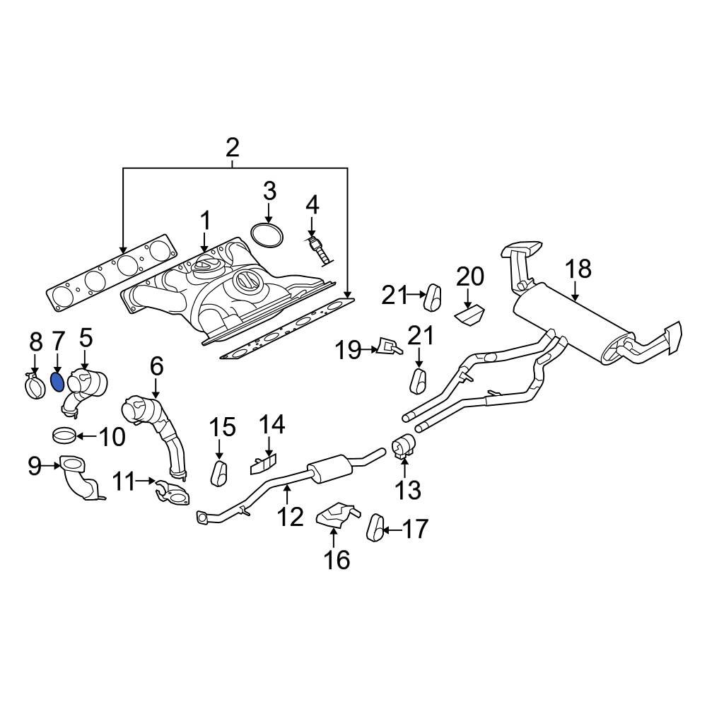 BMW OE 18307553601 - Front Catalytic Converter Seal