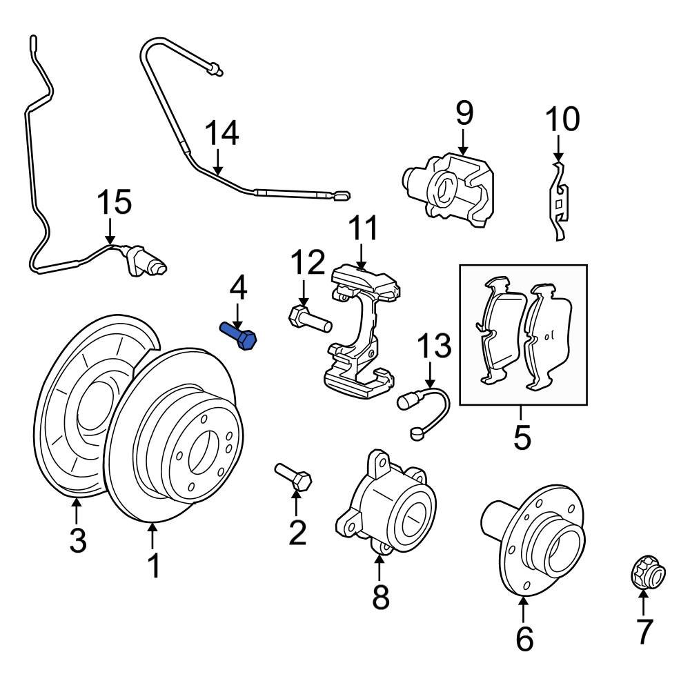 BMW OE 34206772121 Brake Dust Shield Bolt