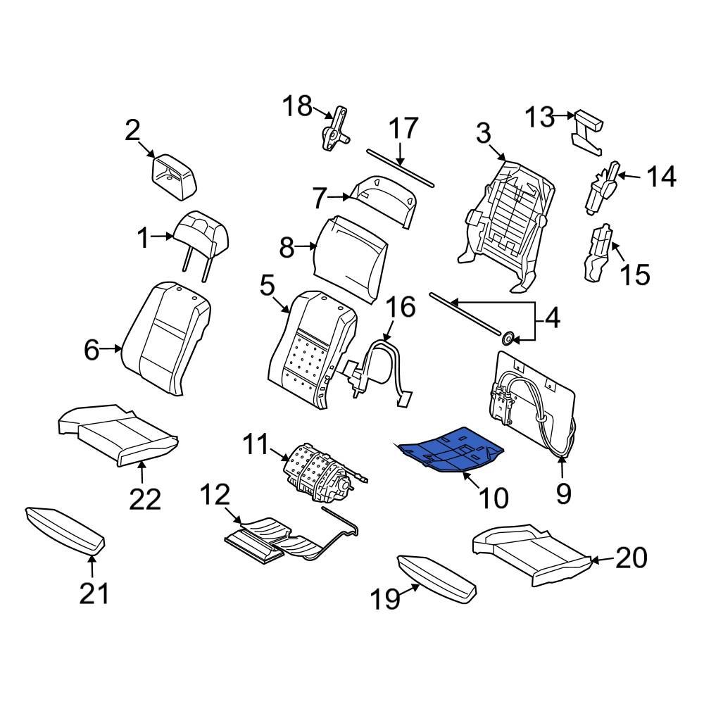 BMW OE 52109146121 Front Seat Lumbar Support Cushion