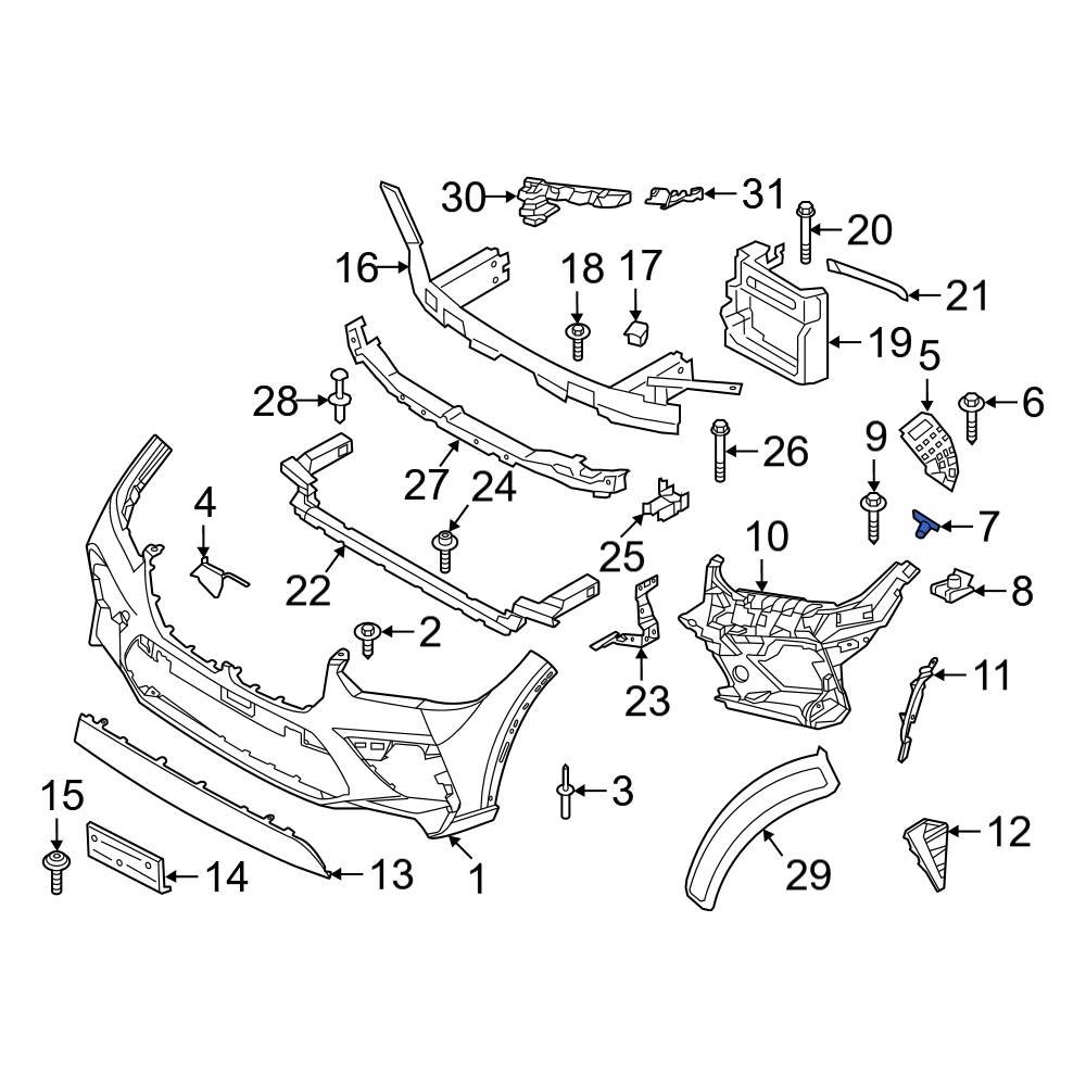 BMW OE 51117421853 - Front Left Bumper Guide