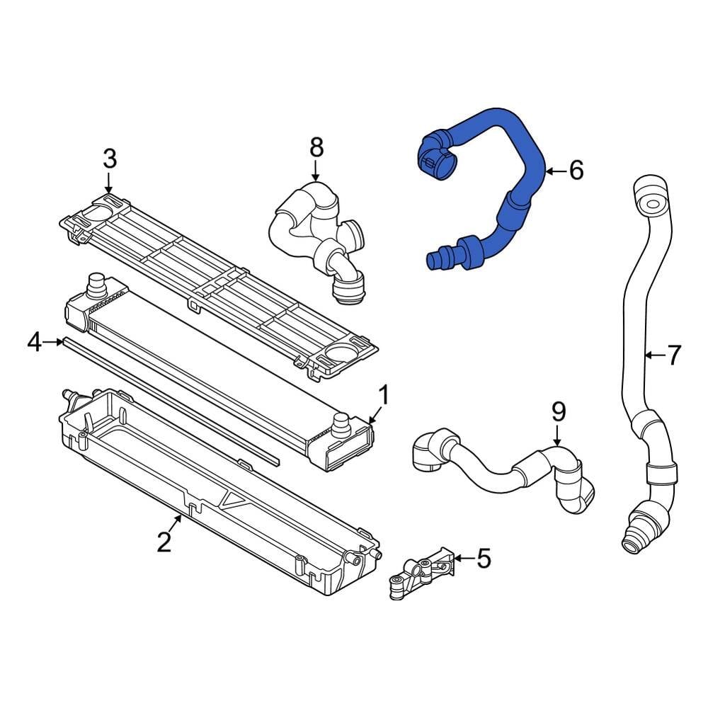 BMW OE 17128093403 - Left Radiator Coolant Hose