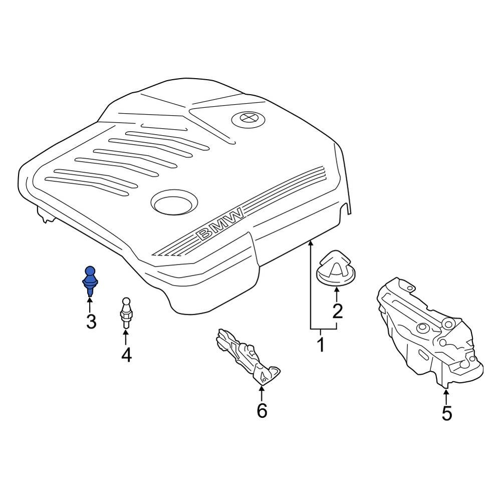 BMW OE 11127593207 Engine Valve Cover Stud