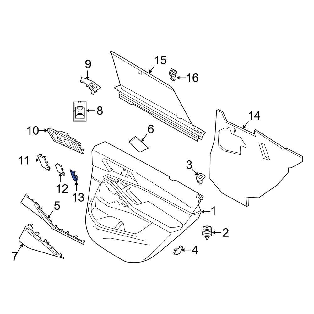 BMW OE 51417454723 - Front Left Inner Interior Door Handle Screw Cap