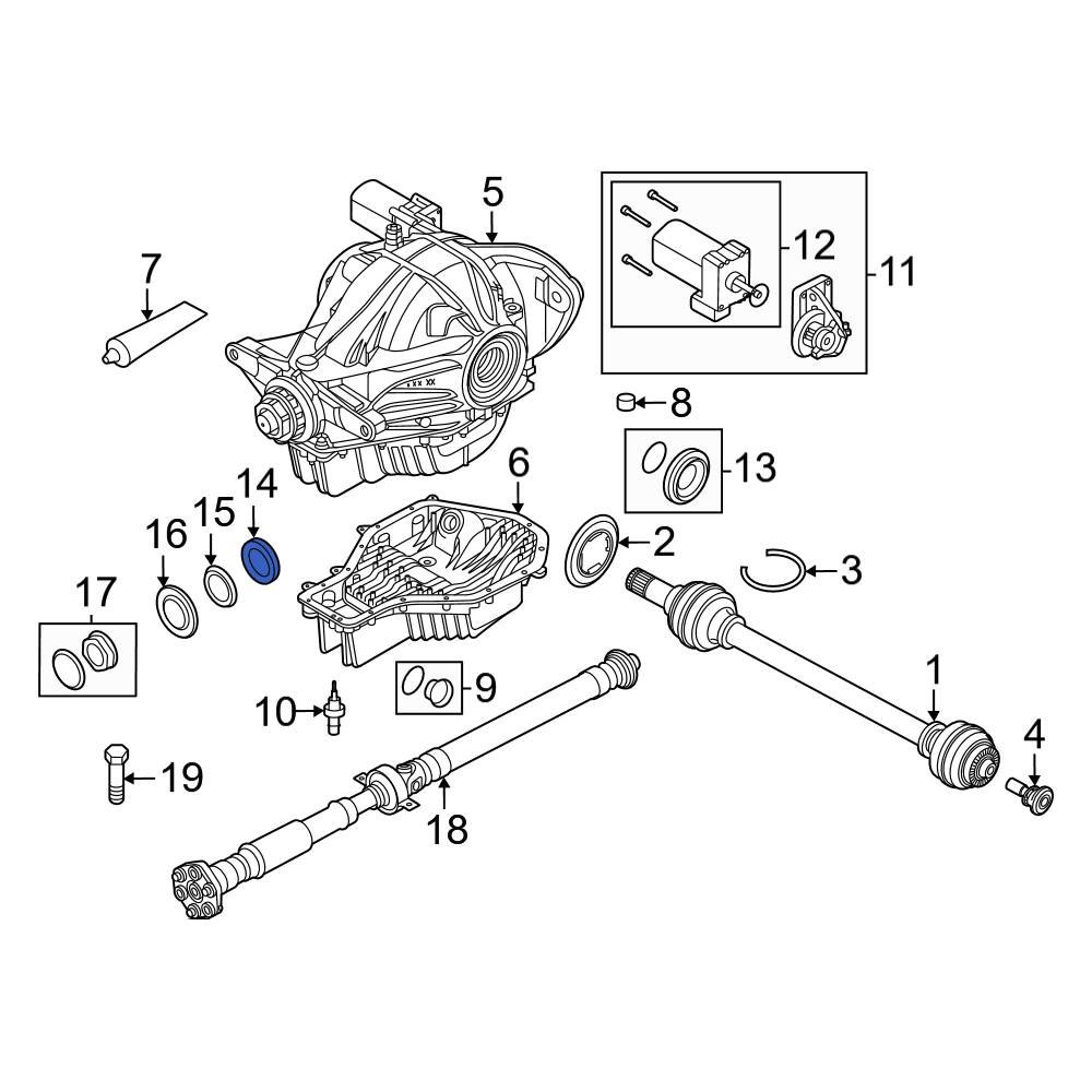 BMW OE 33107609536 Rear Differential Pinion Seal