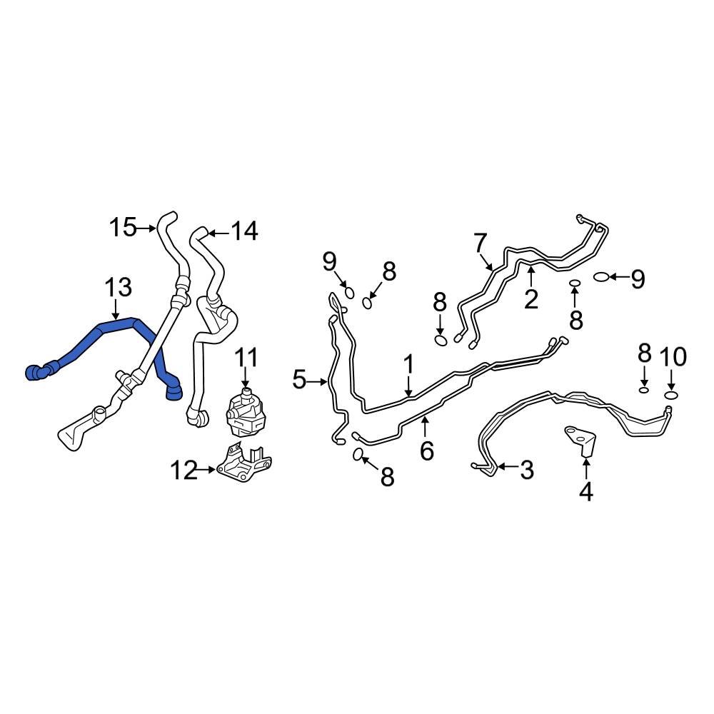 BMW OE 17125A022E8 Engine Coolant Bypass Hose