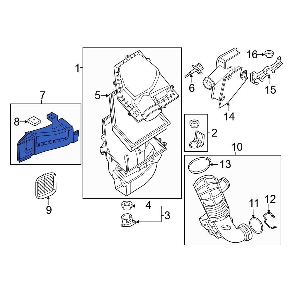 BMW OE 13715A1F9B4 - Front Engine Air Intake Hose