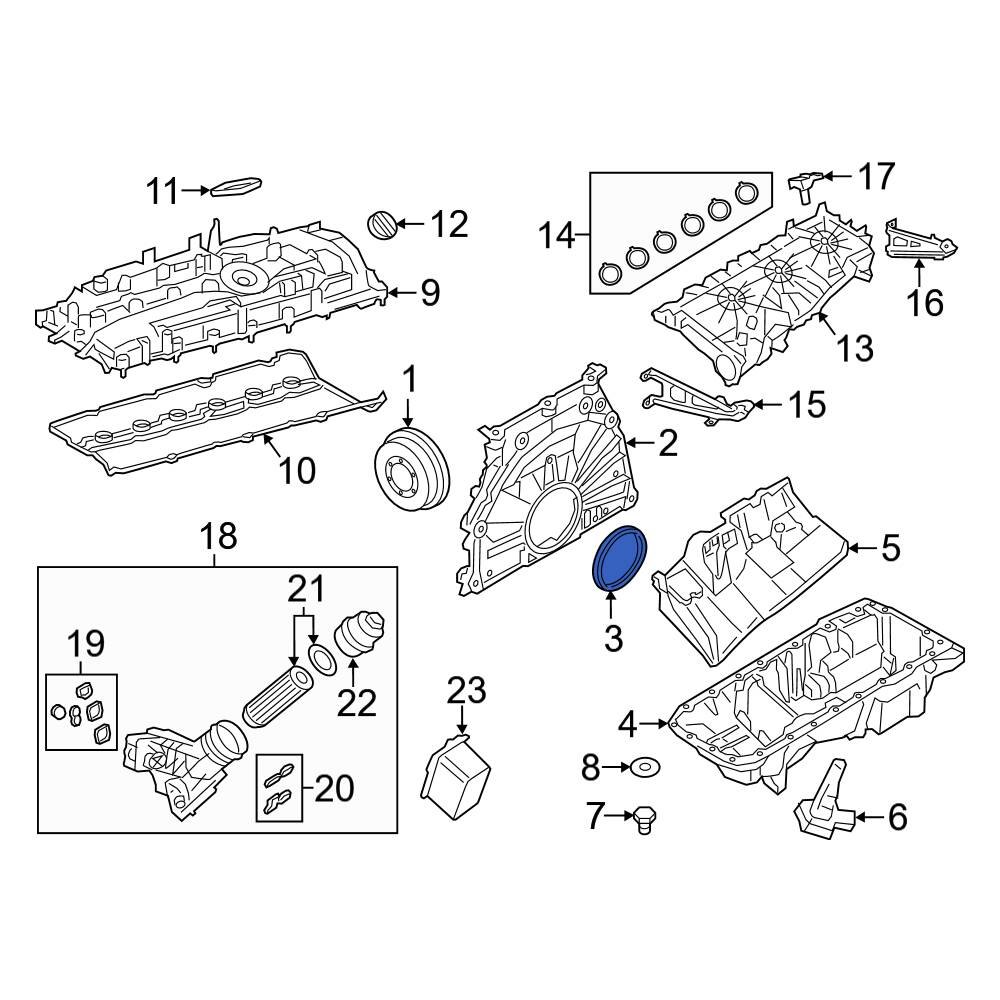 BMW OE 11118664905 Inner Engine Harmonic Balancer Seal