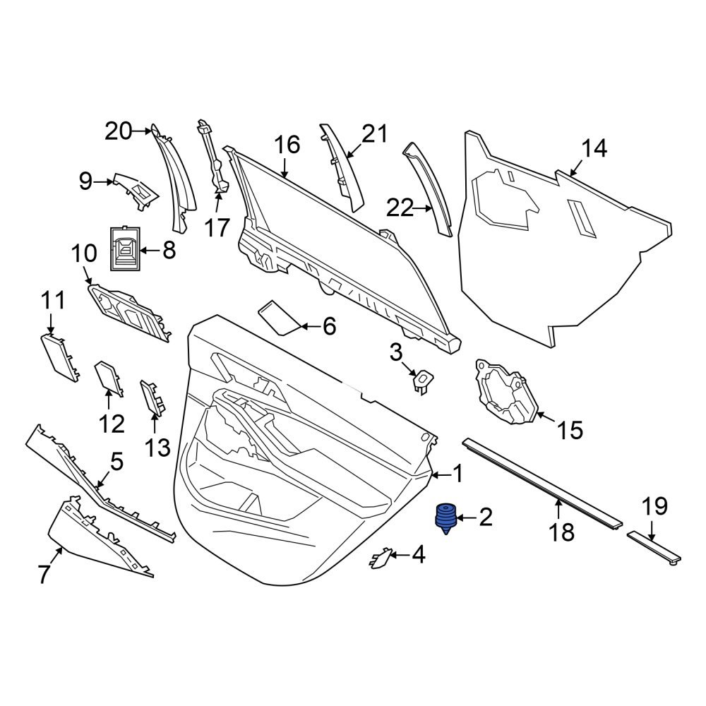 BMW OE 51417325082 - Door Interior Trim Panel Retainer