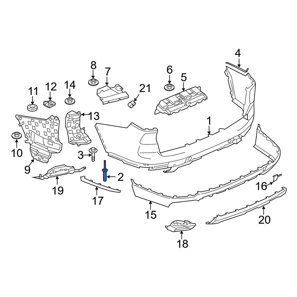 BMW OE 07149140786 - Front Bumper Cover Rivet