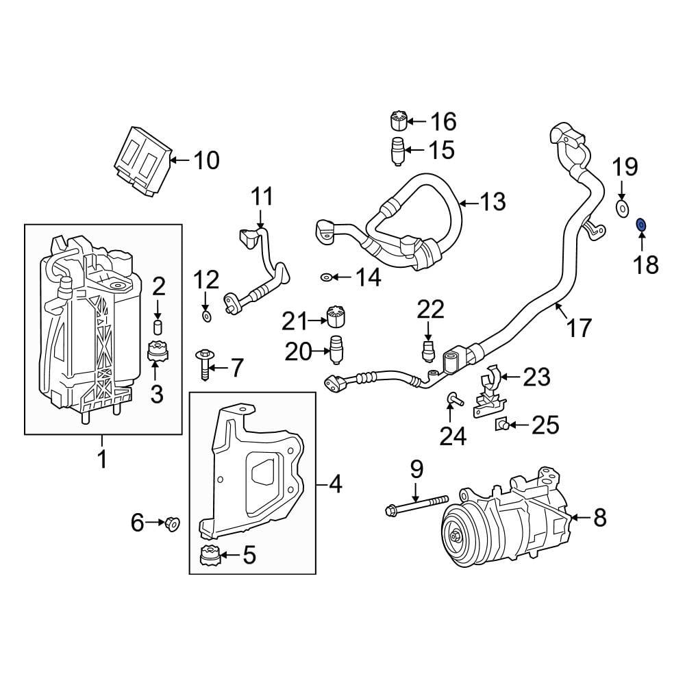 BMW OE 64539284020 - A/C Refrigerant Line O-Ring