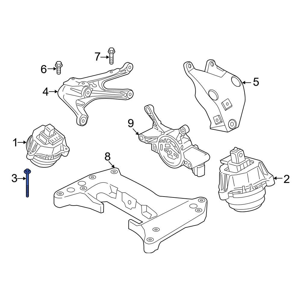 BMW OE 07119908621 Engine Mount Bolt