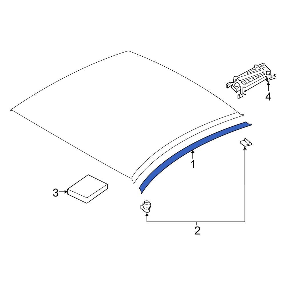 BMW OE 51138081671 Left Roof Drip Molding