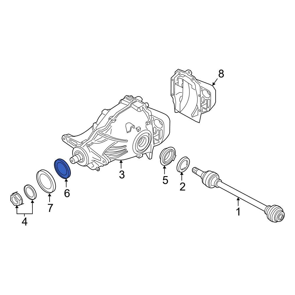 BMW OE 33107609536 Rear Differential Pinion Seal