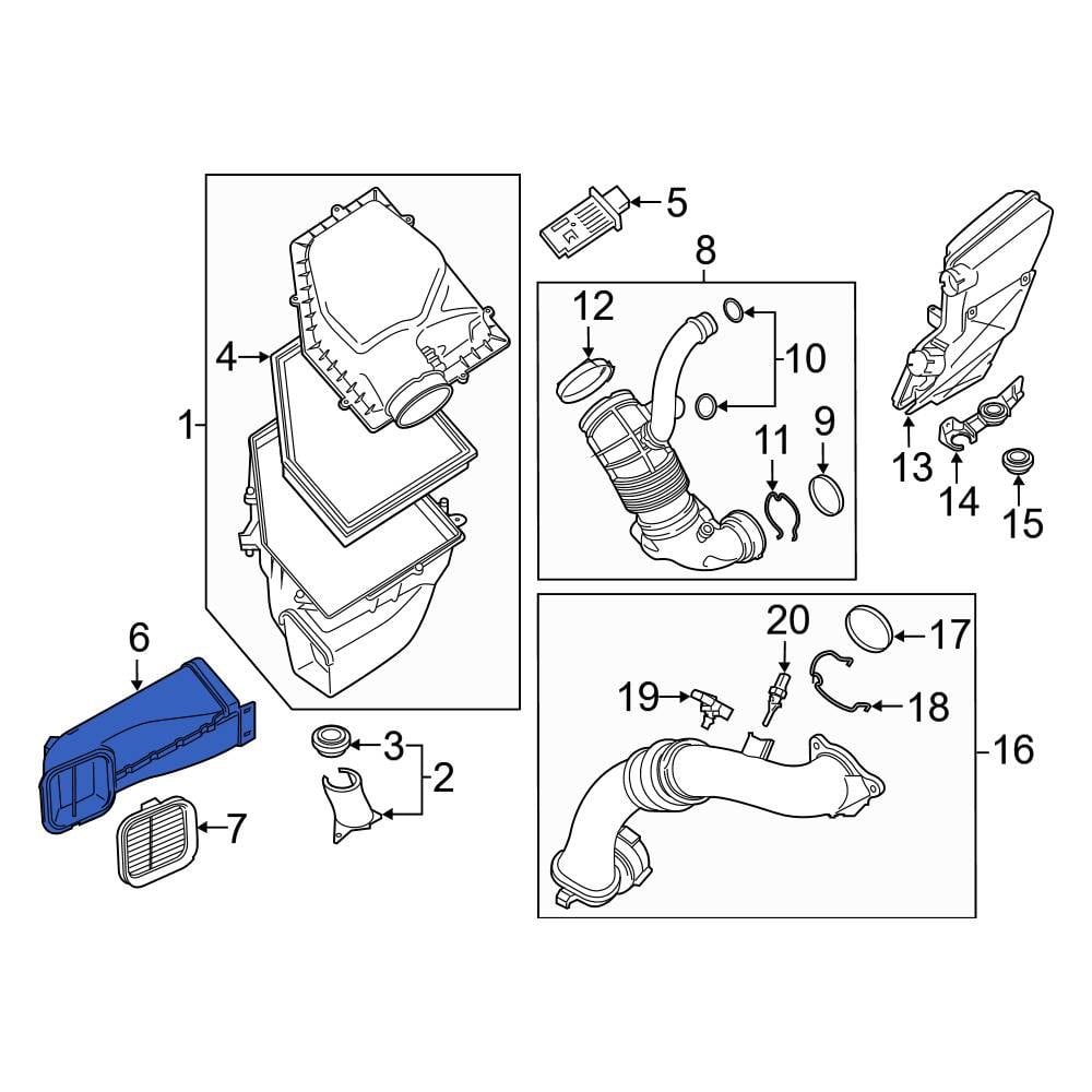 BMW OE 13718635093 - Front Engine Air Intake Hose