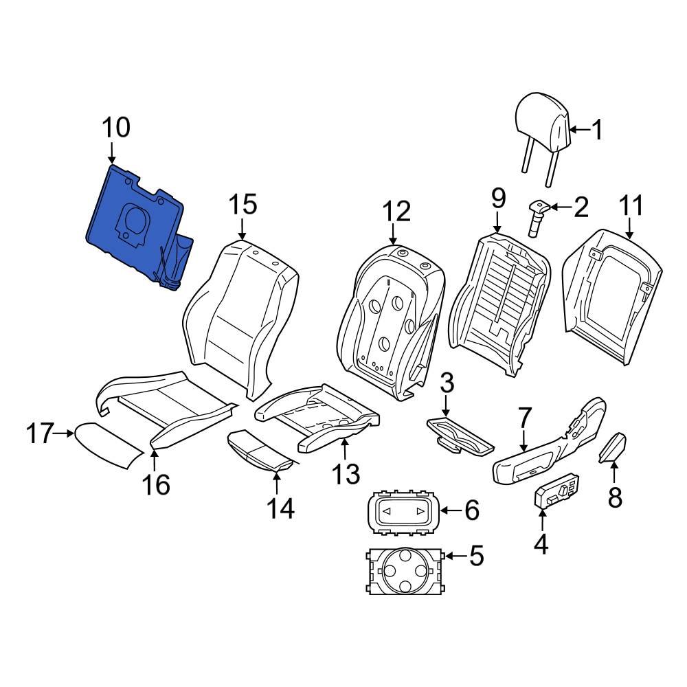 BMW OE 52107463868 Front Seat Lumbar Support Cushion