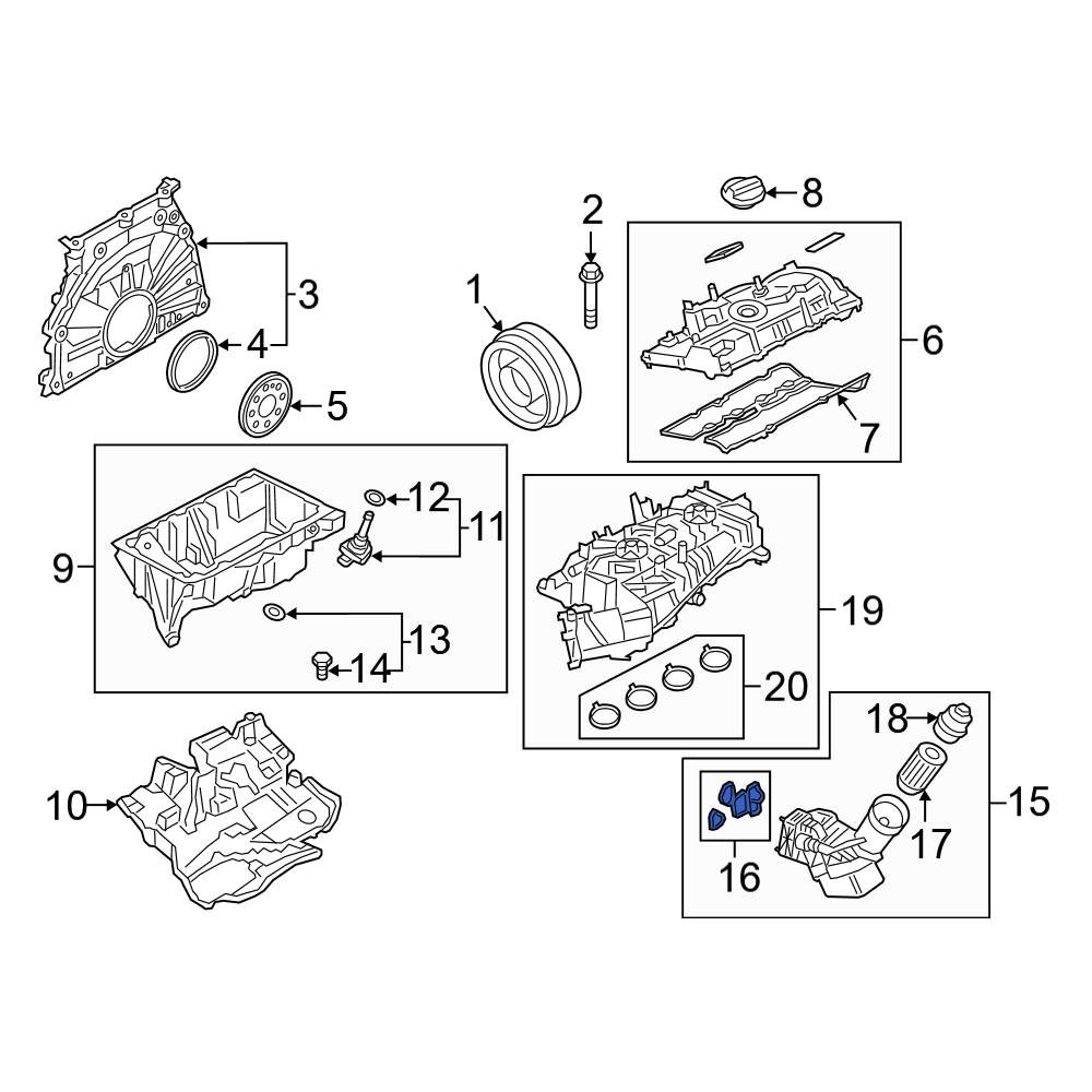 BMW OE 11428598028 Engine Oil Filter Housing Gasket