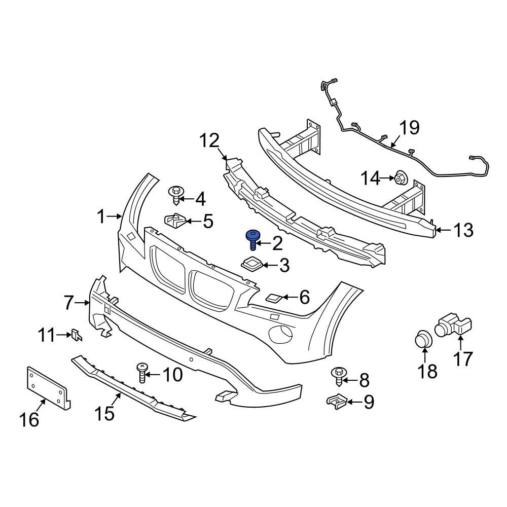 BMW OE 07146978618 Front Bumper Cover Screw