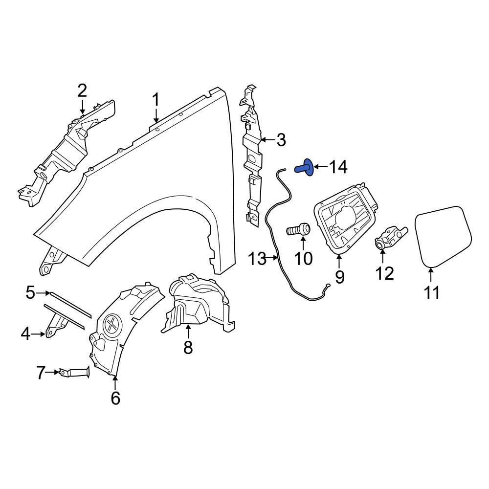 BMW OE 51258234143 Rear Fuel Door Release Handle