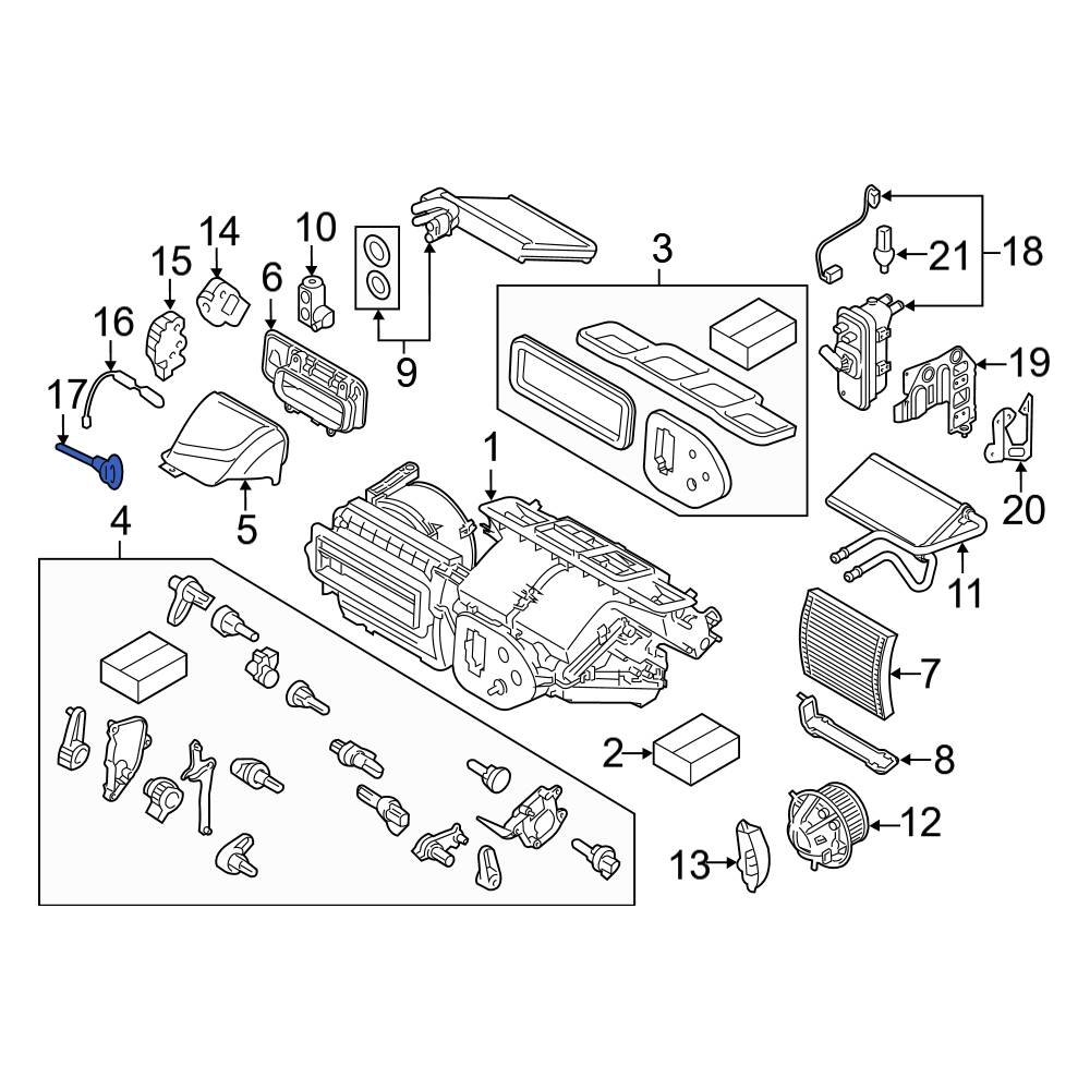 BMW OE 64226915391 A/C Evaporator Temperature Sensor