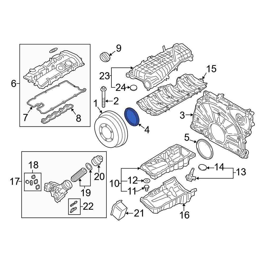 BMW OE 11118664905 Inner Engine Harmonic Balancer Seal