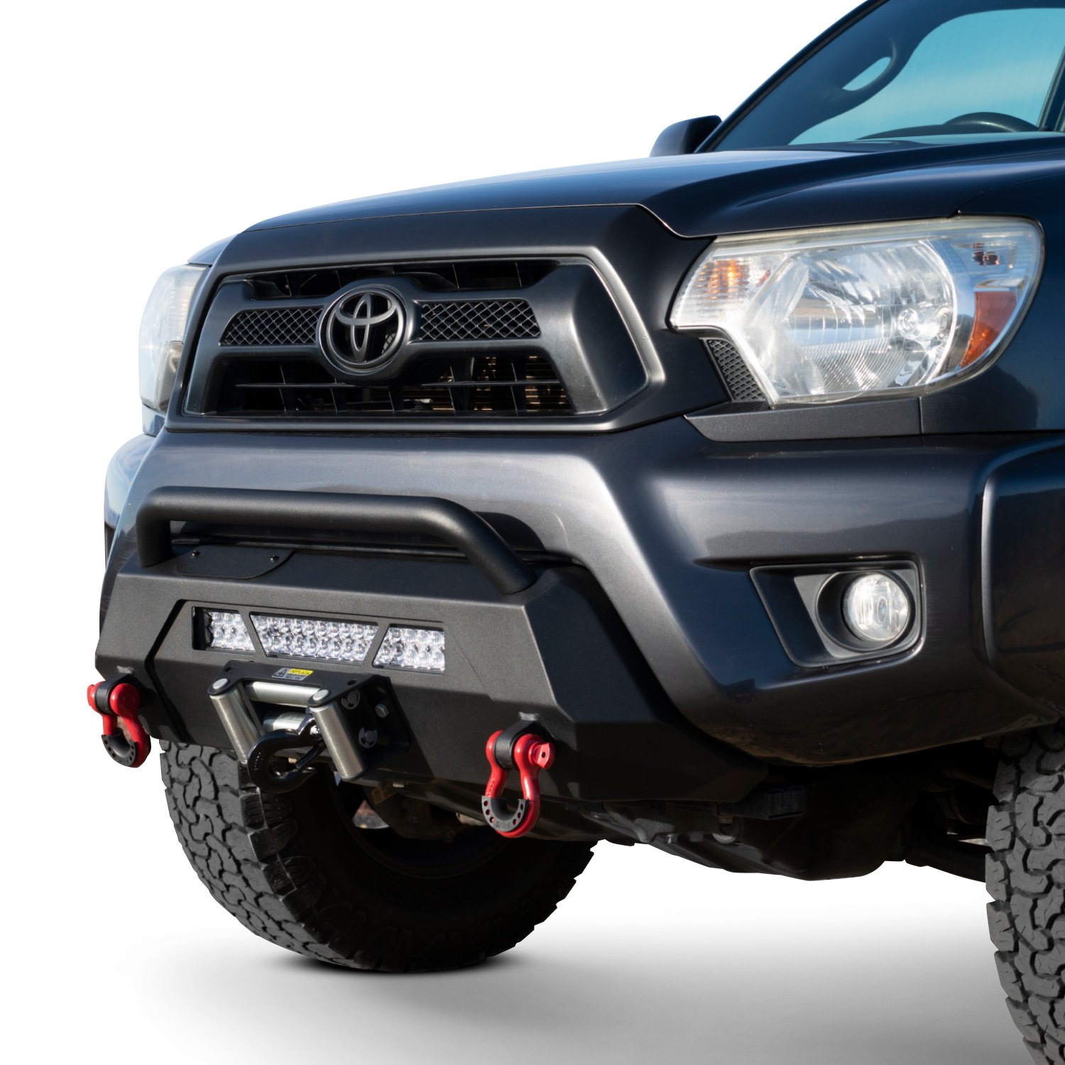 Body Armor 4x4® - Toyota Tacoma 2012 Hiline Stubby Blacked Front Winch ...