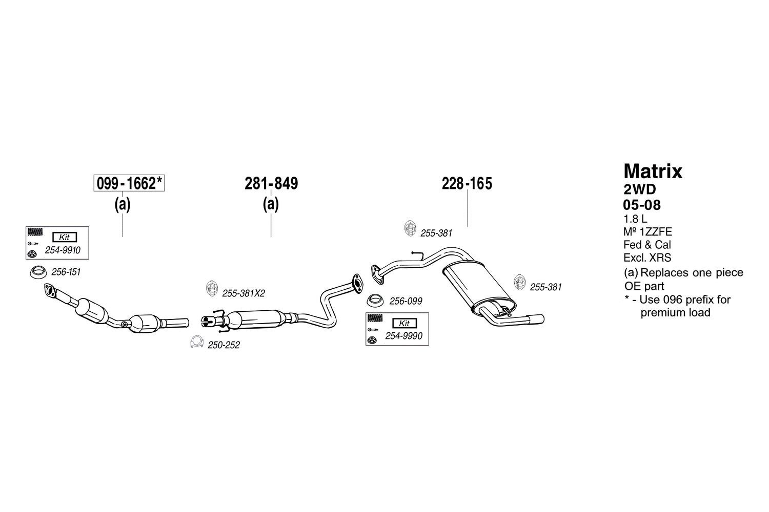 BRExhaust® 254-9990 - Exhaust Installation Kit