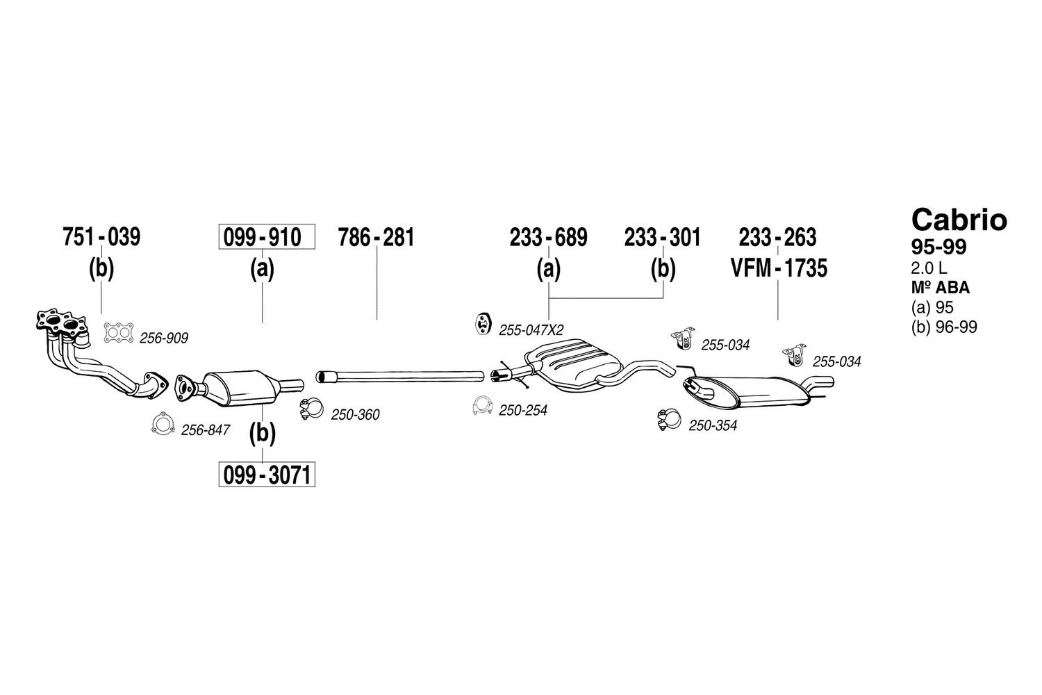 Bosal 250-360 Exhaust Clamp