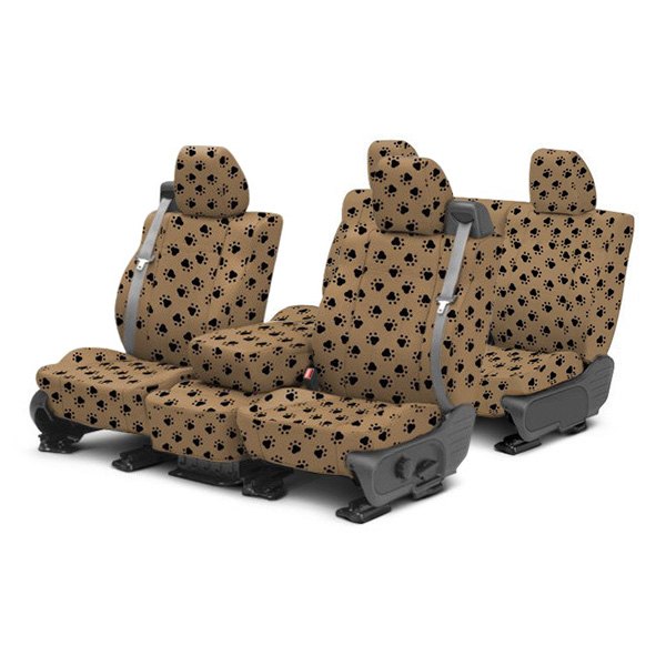 Caltrend Jeep Wrangler 2018 Pet Print Custom Seat Covers - Jeep Wrangler Cow Print Seat Covers