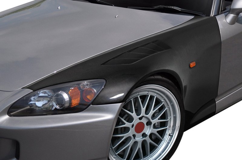 Carbon Creations® 116254 EVS Style Carbon Fiber Front Fenders