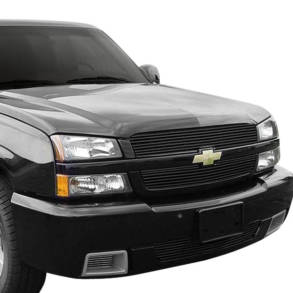 Cw Grilles Chevy Silverado 2004 Black Billet Main Grille