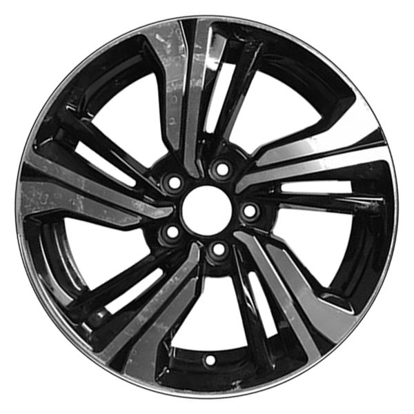 CCI® - Honda Civic 2018 5 Double Spiral-Spoke Machined and Black 17x7 ...